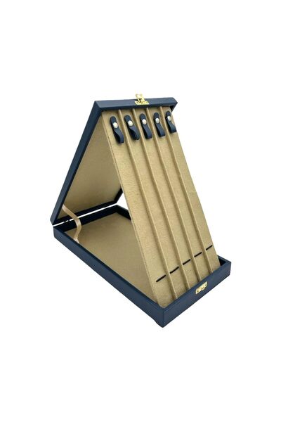 sezginkutuveaksesuar Tesbih Kutusu 5 Li Lüks Standlı Lacivert