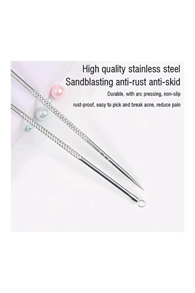 monalisatoka 4Lu Komedon Siyah Nokta Sivilce Akne Temizleyici Çelik Paslanmaz...