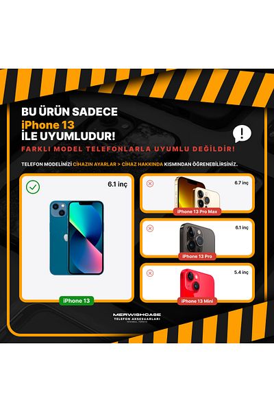 Merwish غطاء حماية شفاف من مادة Hux TPU متوافق مع هاتف Apple iPhone 13، باللون الأسود