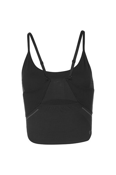 adidas Women Sportswear Fit Brand Logo Cropped Tank Top, Black