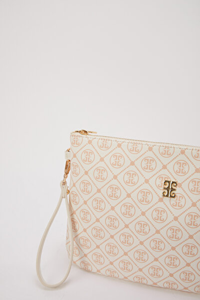 Pierre Cardin Ecru Women's Portfolio & Clutch Bag 05PO24Y1917