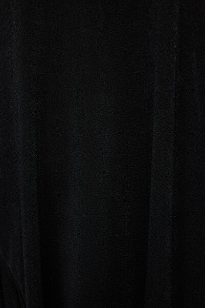 Trendyol Modest Μαύρο πλεκτό Oversize Caftan - TCTSS24EB00037