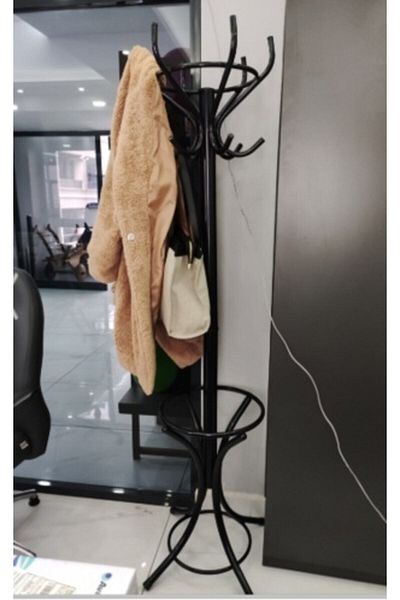 Teknor Luxury Black Metal Coat Rack Hanger