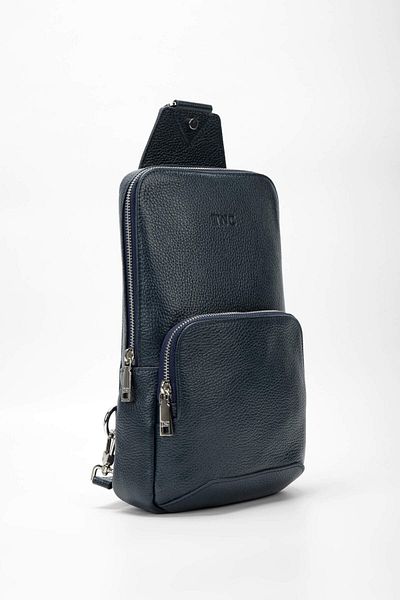 Tamer Tanca Men's Genuine Leather Navy Blue Body Bag
