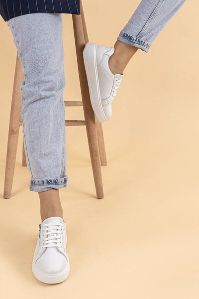 Getcho Pantofi casual albi de damă Asger