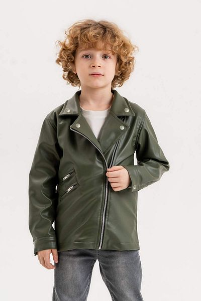 Gold Class Kidswear Кожено яке за момче с цип