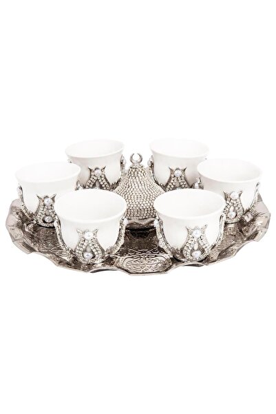 bedirgift 6'LI . TAŞLI TEPSİLİ MIRRA VE ZEMZEM SETİ