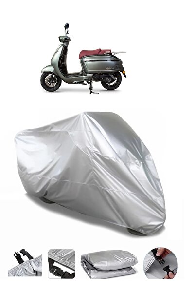 AUTOLION مشمع دراجة نارية باللون الرمادي متوافق مع Falcon Martini 125 عالي ال...