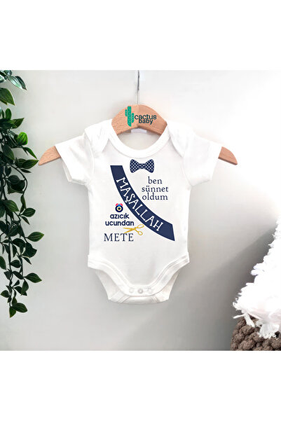 CACTUS COLLECTION CACTUS Baby SÜNNET KOSTÜMÜ MAŞALLAH YAZILI PAMUK Bebek Body...