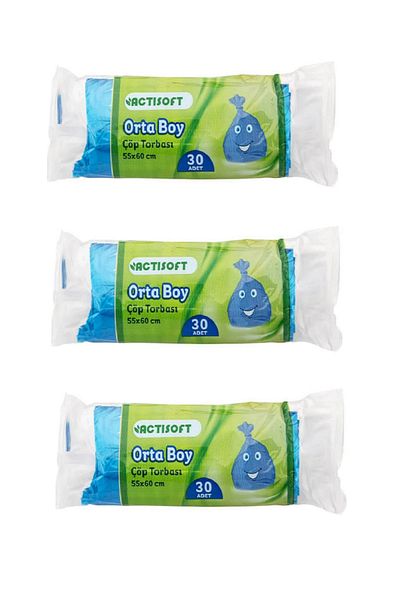 actisoft Medium Size Garbage Bag (3 Pieces) 30 Pieces