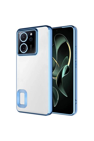 Fibaks غطاء لامع لهاتف Xiaomi Mi 13T -13T Pro متوافق مع عدسة الكاميرا مع شعار شعار ملون شفاف