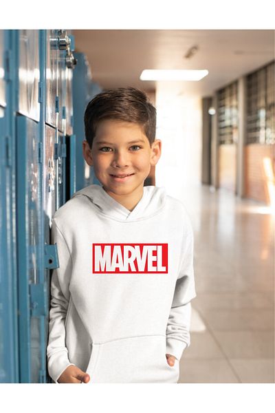 AEMİ Hanorac cu glugă cu imprimeu Marvel pentru băiat - Pulover cu imprimeu Hulk 2 ani - 14 ani