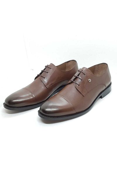 Pierre Cardin Кафяви класически обувки от естествена кожа с връзки