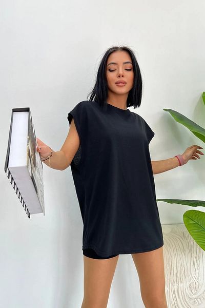 AY MONTANA tricou negru cu mânecă 0 mărime mare