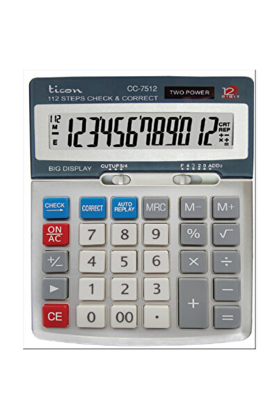 Dağtaş Kırtasiye Ticon CC-7512 Hesap Makinesi 12 Haneli