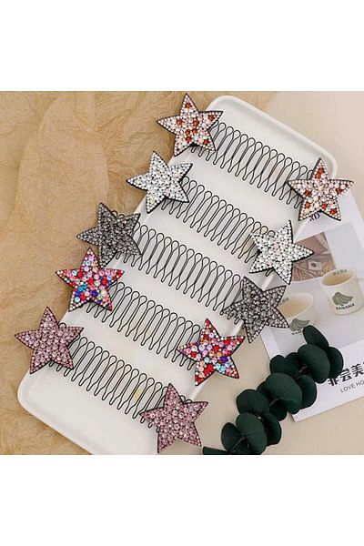 Eva Rose Crystal Stone Star Ghost Buckle Metal Spring Buckle Invisible Buckle Hidden Buckle Star Buckle