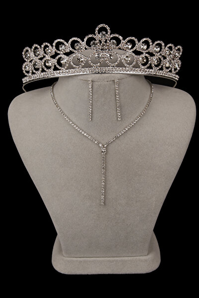 Limelia طقم أقراط وقلادة وقلادة للسهرة من حجر الكريستال الأنيق اللامع من Drop...