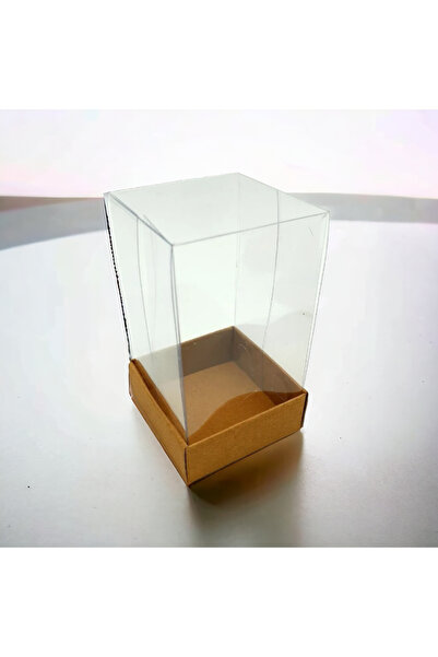 BOXSTATION 5x5x8 Asetat Kapaklı Kraft Kutu 50 Adet