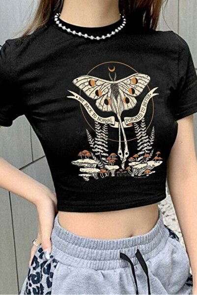 weywot محصول مطبوع عليه فراشة سوداء وفطر