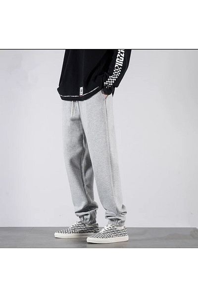 FUNSTYLE Ανδρικό πάτο αθλητικής φόρμας σε γκρι ελαστικό πόδι