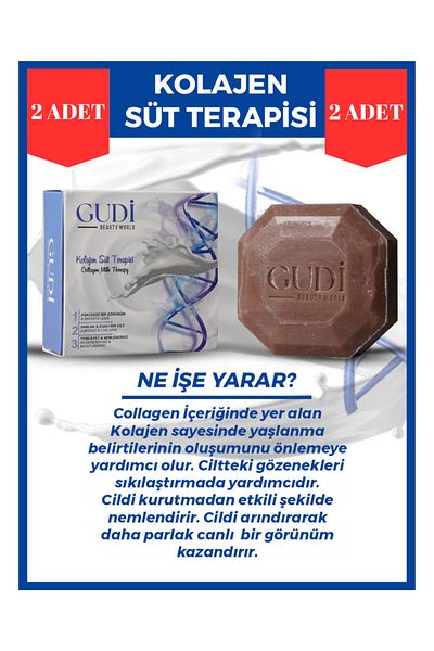 Gudi Collagen Content & Milk Therapy Skin Care Soap 120 gr 2 pieces