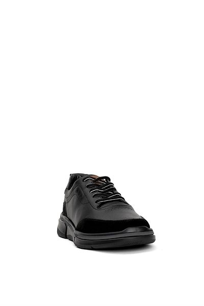 MARCOMEN 19390 Men's Genuine Leather Casual Shoes Black