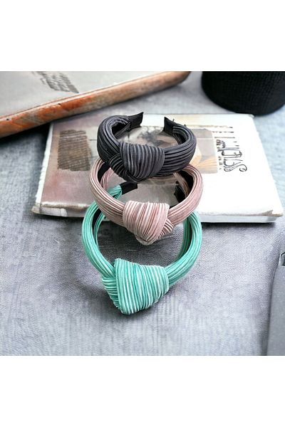 alsaccessories Дамски тройно набран модел с горна част и възел, комплект корона, зелен, пудров и сив цвят