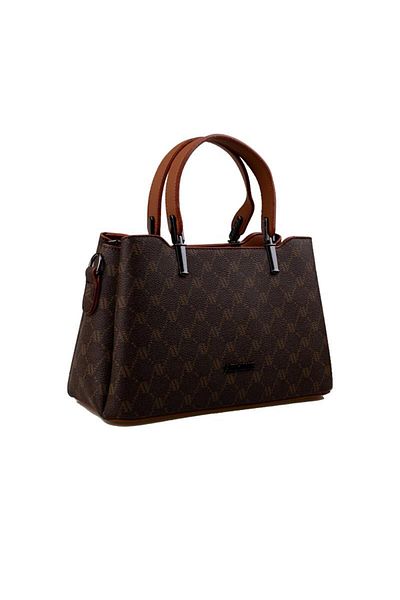 Armine Brown Medium Size Women's Logo Daily Handbag