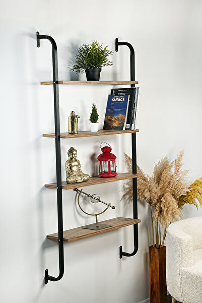 Weblonya 151 cm Kitaplık 4 Katlı Raf Duvar Rafı Duvara Monte Kitaplık 5520 Suntalam Modern 4 20 cm Kahvereng