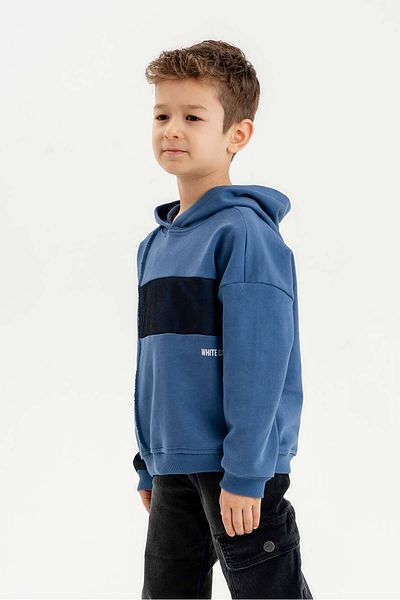 Gold Class Kidswear Момчешки суичър с три нишки от 100% памук и качулка