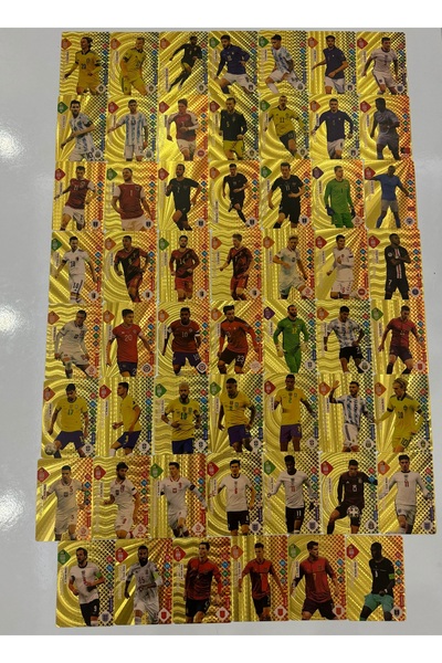 Abetto Market Football Player Gold Card Flexible and Shiny 55 Cards