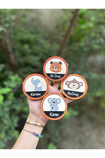 Baykuş Craft Mimarlık Özel Tasarım Karışık Figürlü Ahşap Bebek Magnet - 20 AD...