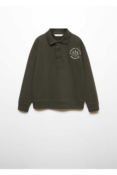 MANGO Kids Green Sweatshirt for Kids