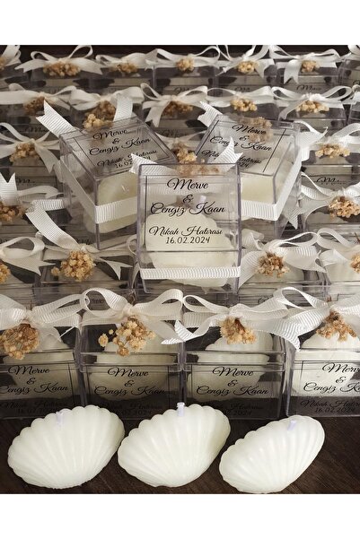 madampera İstiridye mum süslemeli söz,nişan,nikah,sünnet,kına,baby shower,doğ...