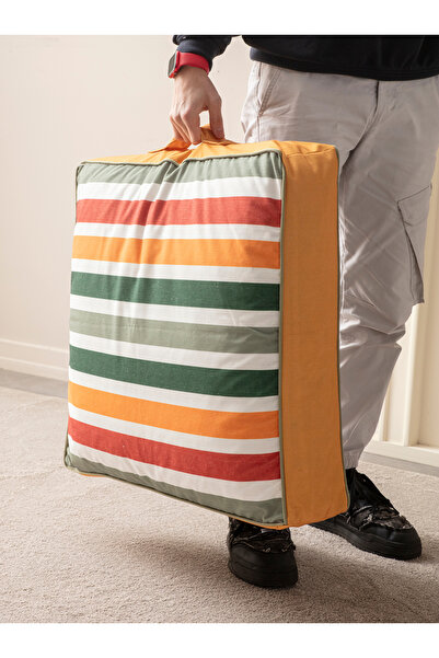 Ottoson EVOTTO HOME DEKORATİF ÇOK AMAÇLI AYNALI KARE 60X60 GÖKKUŞAĞI YER MİNDERİ