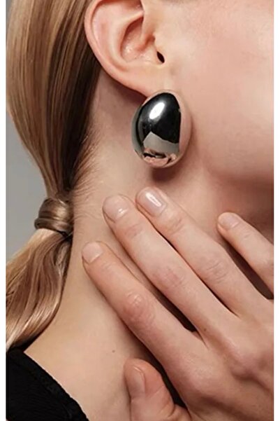 monalisatoka Kadın CLEO Büyük Boy Gümüş Küpe