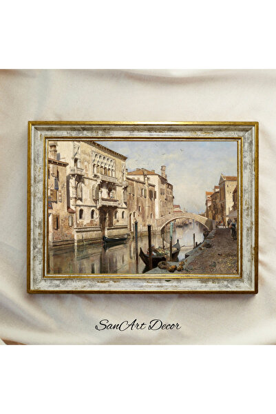 Sanart Uramljena vintage slika, uljana slika, uokvirena slika, umetnički deko...