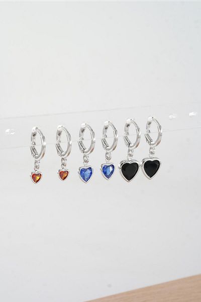 By Zeyna Aksesuar Women's Vip Ser Heart Model 6-Piece Earring Set