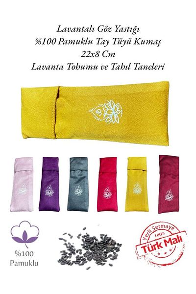 YOGAEZO Pernă pentru ochi yoga - Pernă pentru ochi yoga cu flori de lotus lavandă - Plasture pentru ochi relaxant pentru yoga