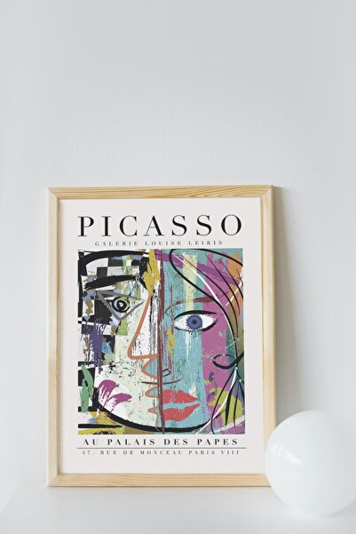 caddehediye ÇERÇEVELİ DOĞAL Ahşap Tablo PICASSO Tasarım Ahşap Değiştirilebili...