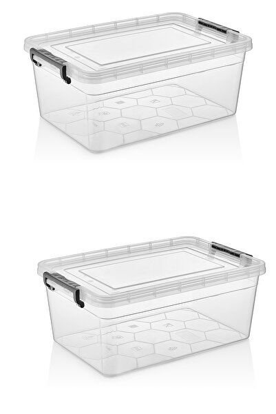 RNL04 2 Adet 30 Litre Jumbo Şeffaf Saklama Kutusu -1142_27_2