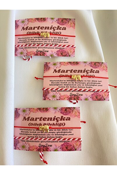 BeryDenz Marteniçka Bileklik ve Altın Kaplama Şans Bilekliği 3 adet