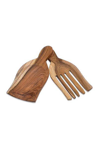 Hedicaret Wooden Salad Serving Set Small Spatula and Fork