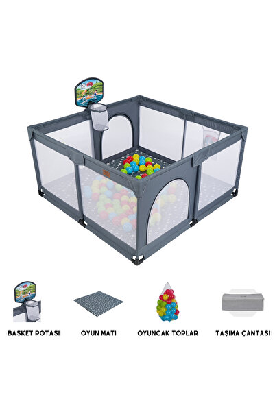Mamma Playard Plus Bebek Ve Çocuk Oyun Alanı Oyun Parkı 125x125 Basket Potası...