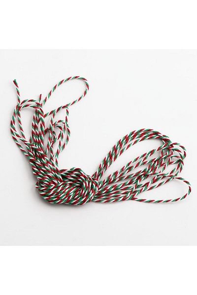 Dekals 10m Red-Green-White Packaging Gift Ornament Martentica Bracelet String