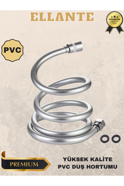 ellante Pvc Banyo Duş Hortumu Yüksek Kalite Kopmaz Armatür Ve Duş Başlığı Içi...