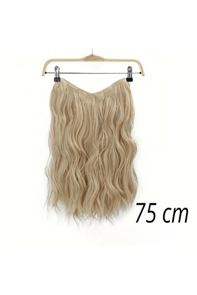 CESLİFE Küllü Sarı Dalgalı V Part Tam Baş Geniş Yarımay Çıt Çıt Postiş - Gerç...