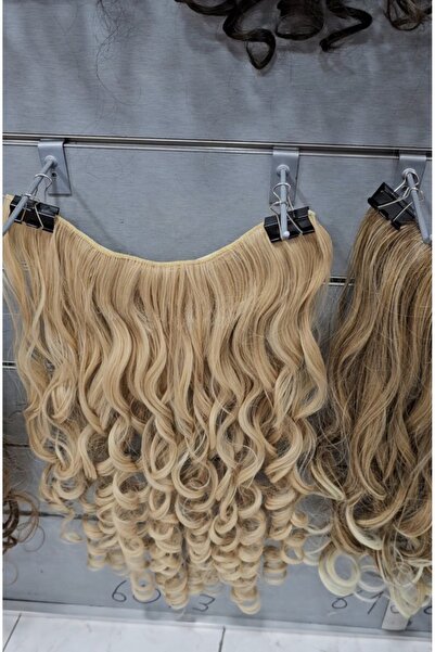 CESLİFE Dore Yellow V Part Wide Semi-Permanent Hairpiece - ondulat