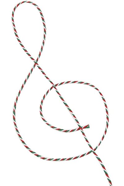 Dekals 10 m Kırmızı Yeşil-Beyaz Örgü Hediye Süsleme Marteniçka Bileklik Paket İpi