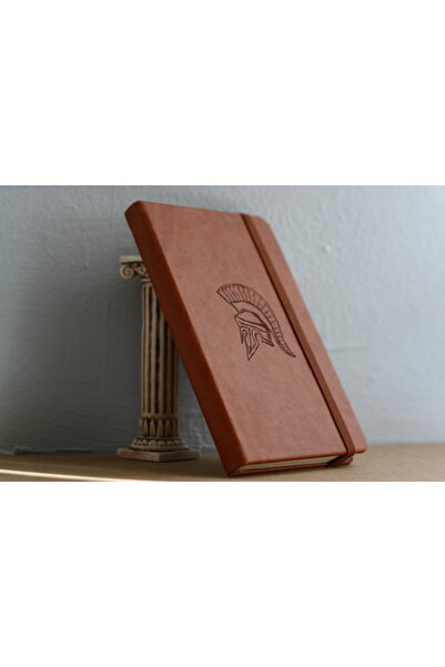 Ulus Damga Çizgili Not Defteri (NOTEBOOK) - Miğfer Desenli Defter 9x14 Cm - T...